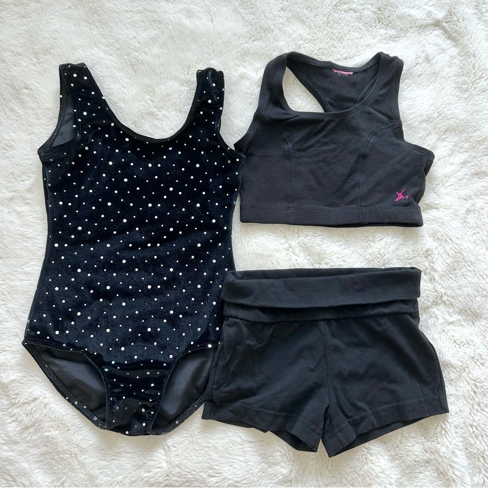 Bundle of gymnastics leotards for girls size 5/6 years